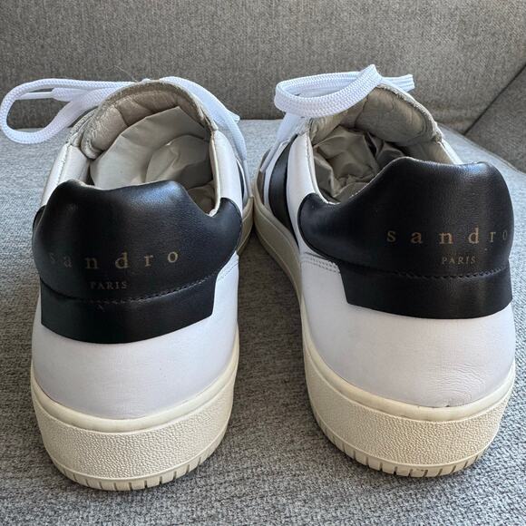 Sandro Magic Leather and Suede Trainers Sneaker Preppy Men's 41 US 8.5 - Picture 4 of 12